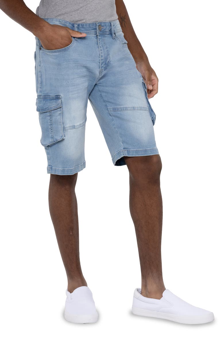 XRAY Denim Cargo Shorts, Alternate, color, Light Blue