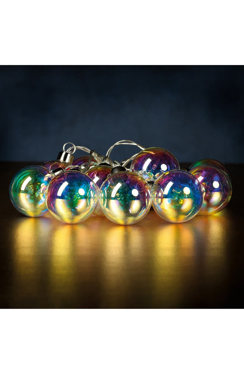 Zodax Set of 10 Spectrum LED String Lights, Alternate, color, Silver