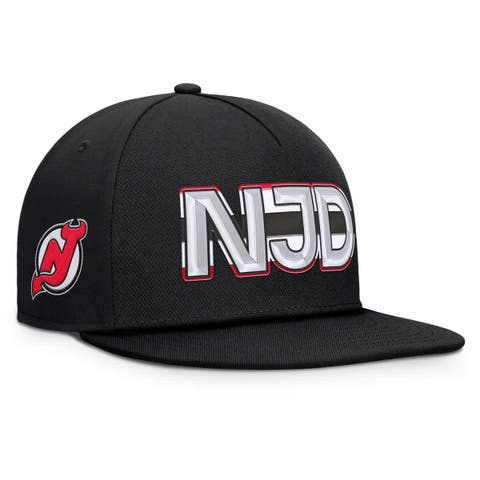 Men's Fanatics Black New Jersey Devils Authentic Pro Rink Team Code Snapback Hat