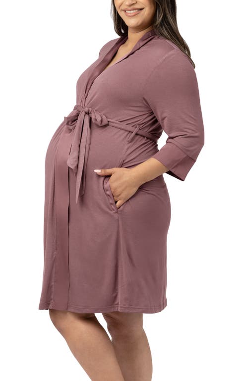 Kindred Bravely Maternity/nursing Robe In Purple