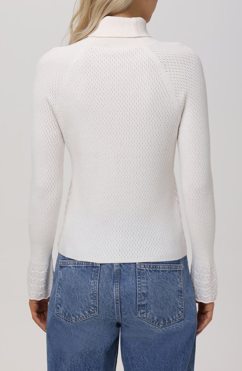 525 Violet Pointelle Turtleneck Sweater, Alternate, color,