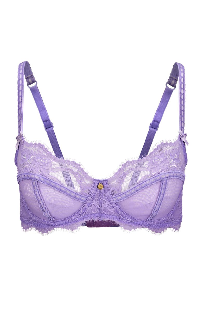 Adore Me Ela Unlined Balconette Bra, Alternate, color, Medium Purple