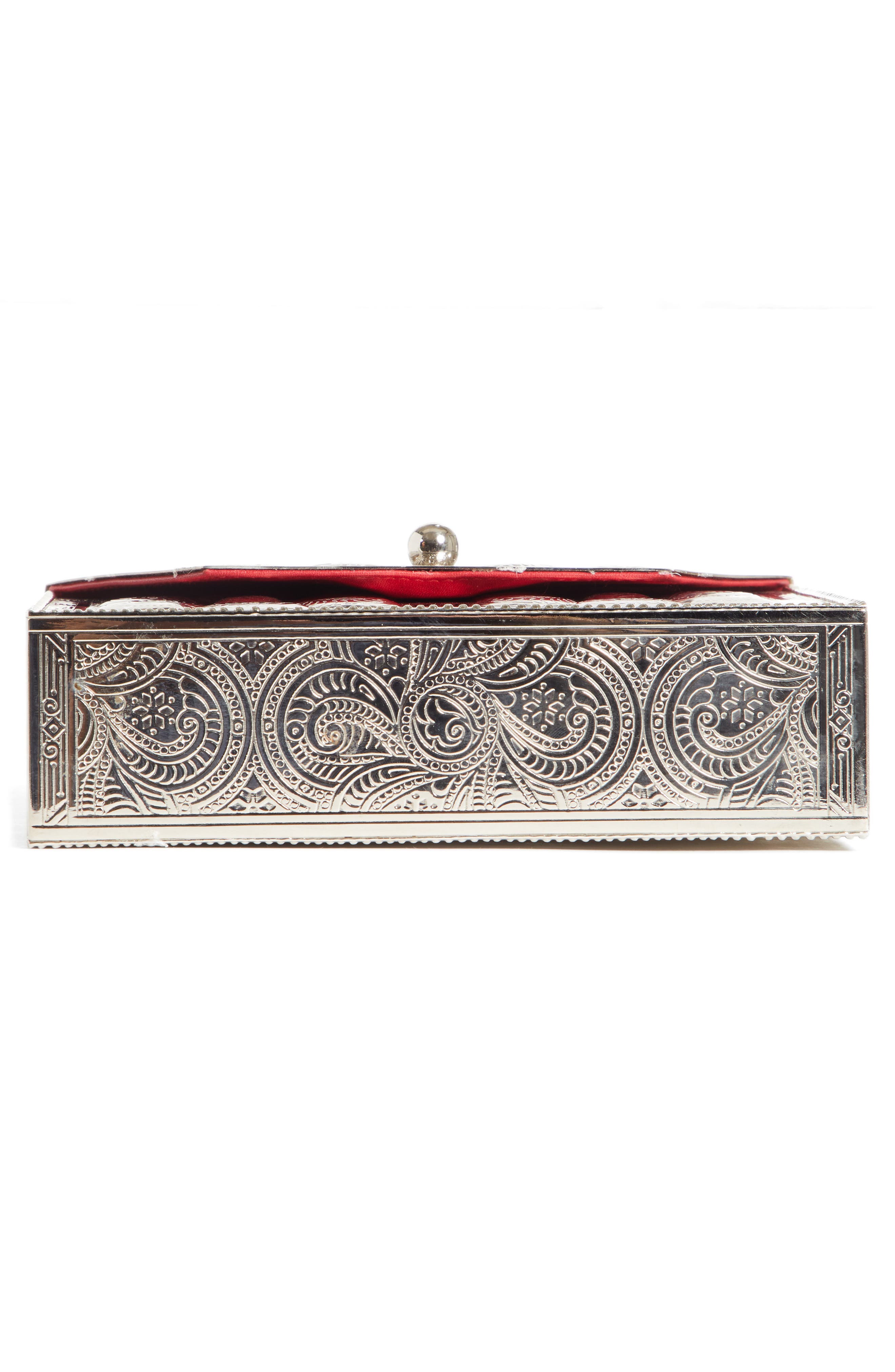 Okhtein Square Palmette Flower Minaudiere, Alternate, color, 