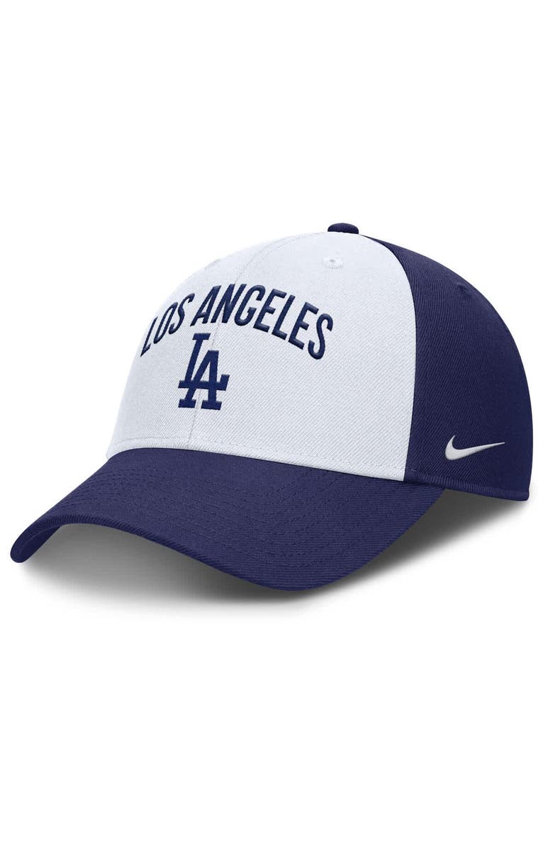 Nike Men's Nike White/Royal Los Angeles Dodgers Club Performance Adjustable Hat, Main, color, White
