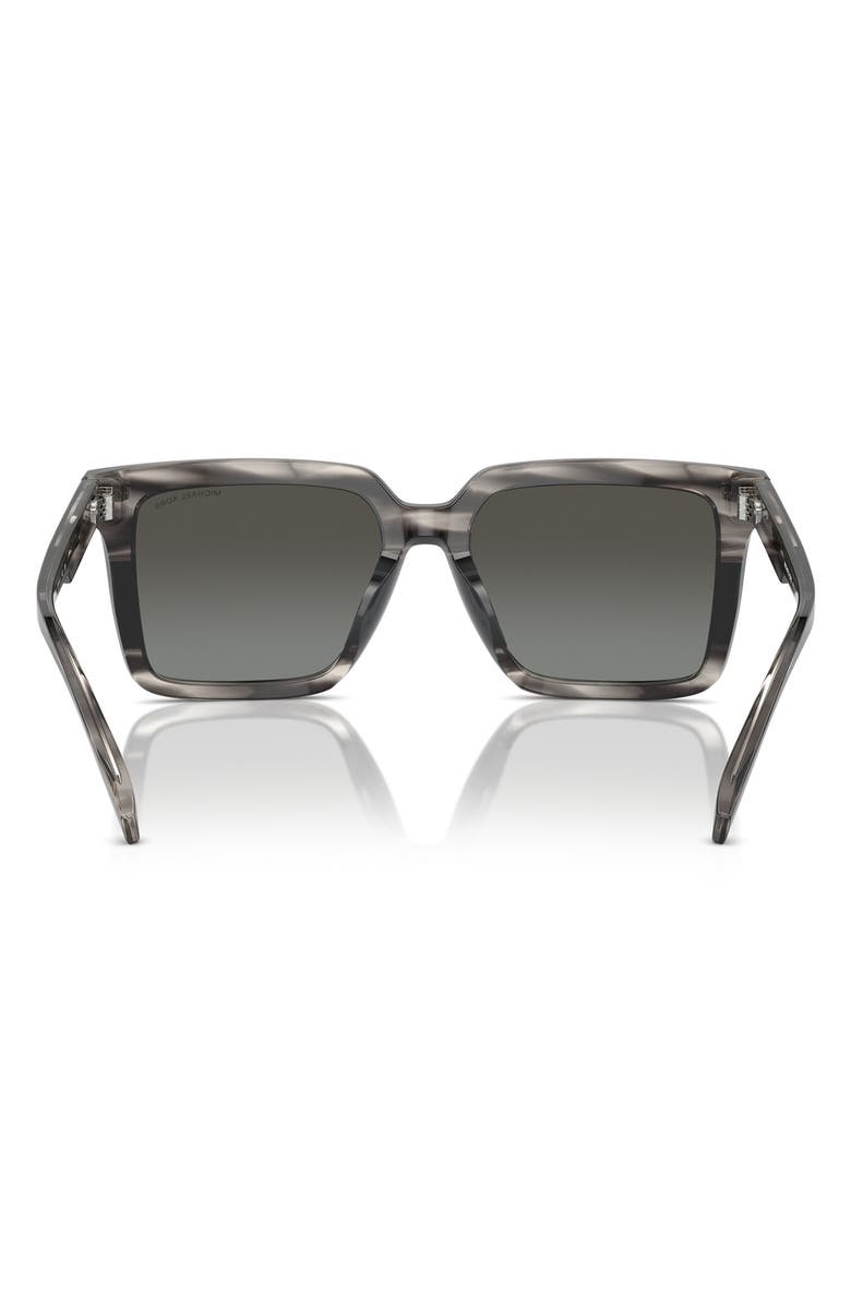 Michael Kors Abruzzo 55mm Square Sunglasses, Alternate, color, Black Grey