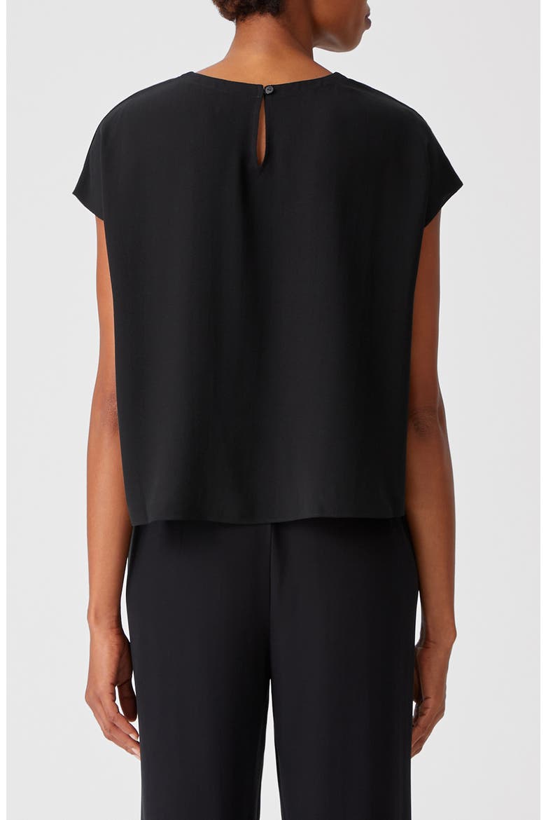 Silk Top, Alternate, color, BLACK