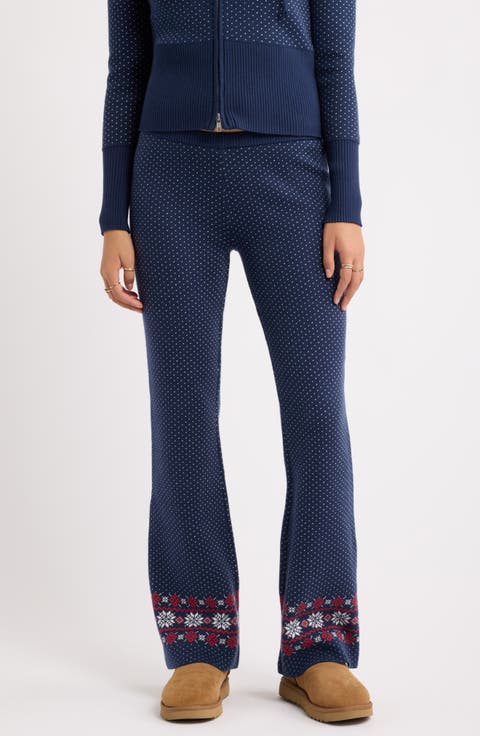 Fair Isle Bootcut Sweater-Pants