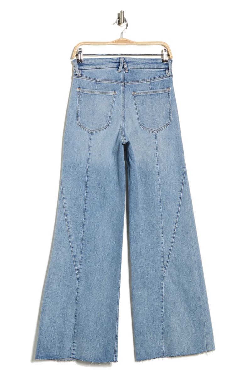 Good American Good Waist High Waist Wide Leg Palazzo Jeans, Alternate, color, Indigo957