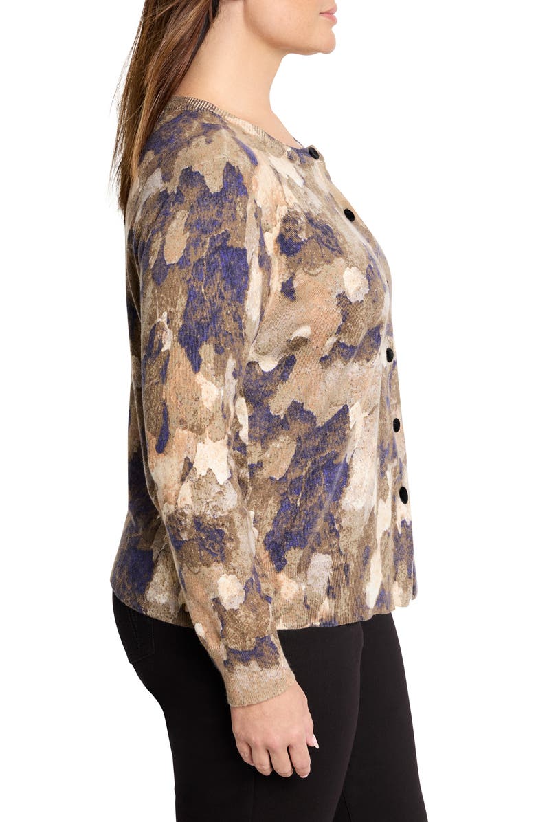 NIC+ZOE Camo Cardigan, Alternate, color, Indigo Multi