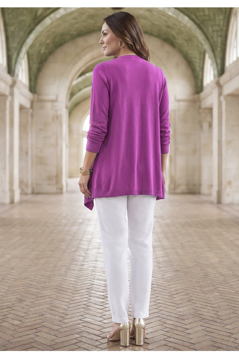 Flyaway Cardigan, Alternate, color, DEEP ORCHID