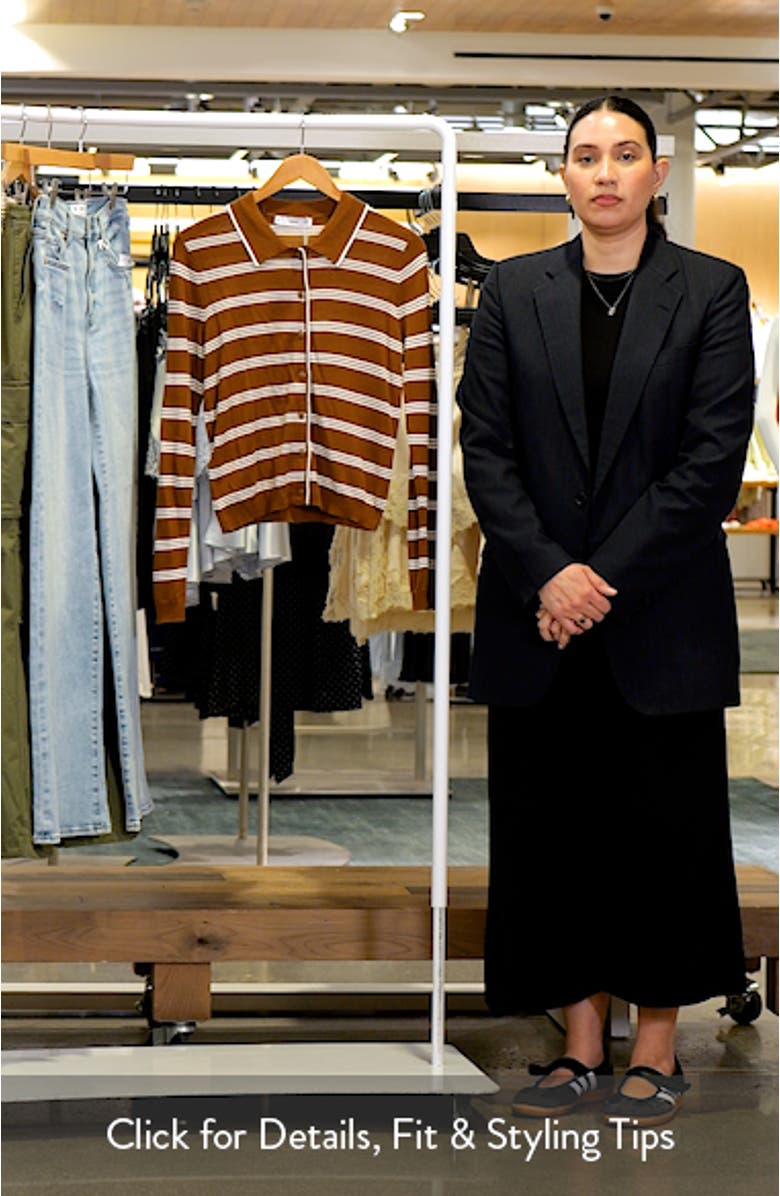 Stripe Collared Cardigan, sales video thumbnail