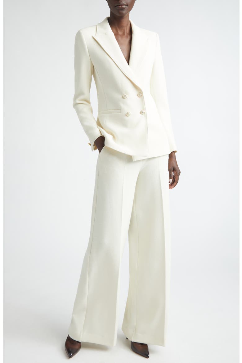Palais Stretch Double Breasted Blazer, Alternate, color, ECRU