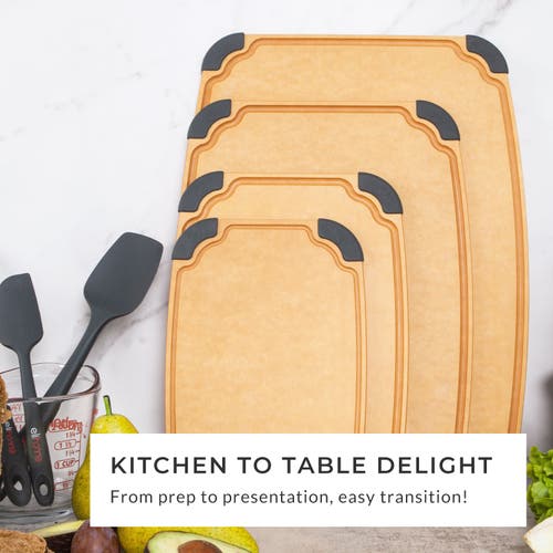 Eli Home Essential Series 4-in-1 Cutting Board Set In Brown