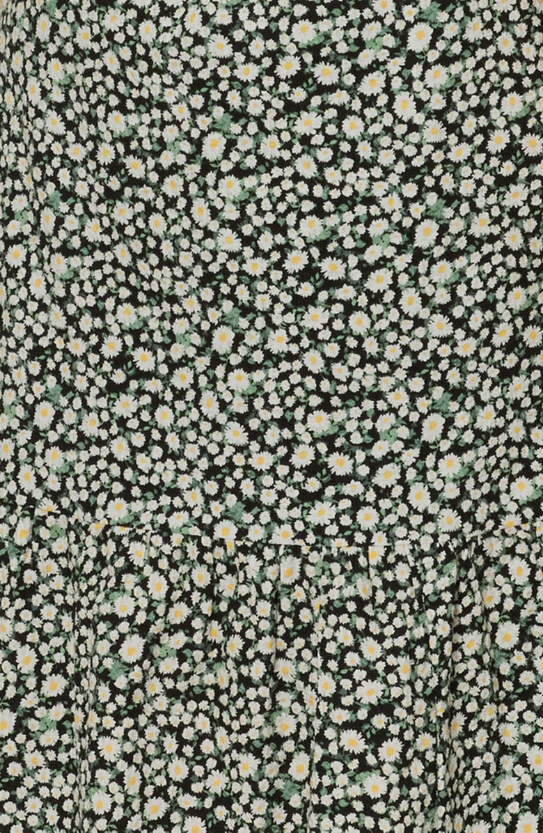 The Standard Stitch The Smocked Ruffle Tank Midi Dress, Alternate, color, Black Sunflower