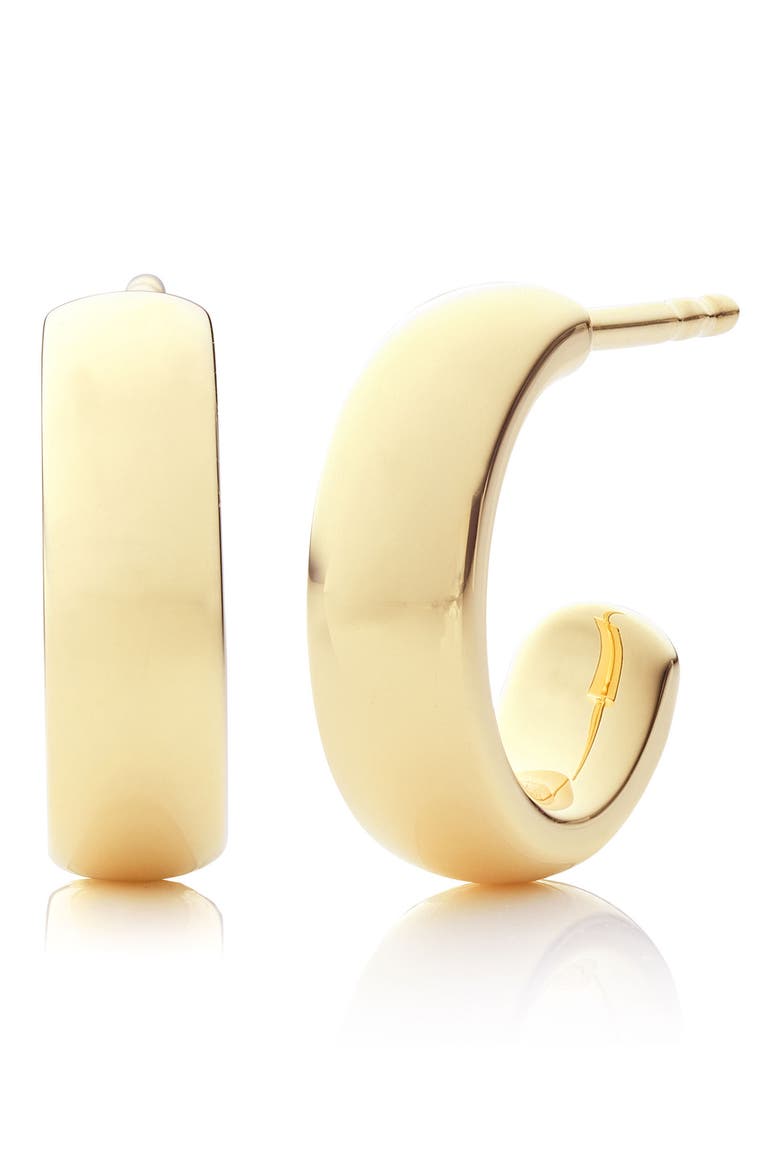 Fiji Mini Hoop Earrings, Main, color, GOLD