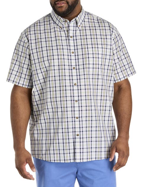 Big & Tall Easy-Care Multi Plaid Sport Shirt