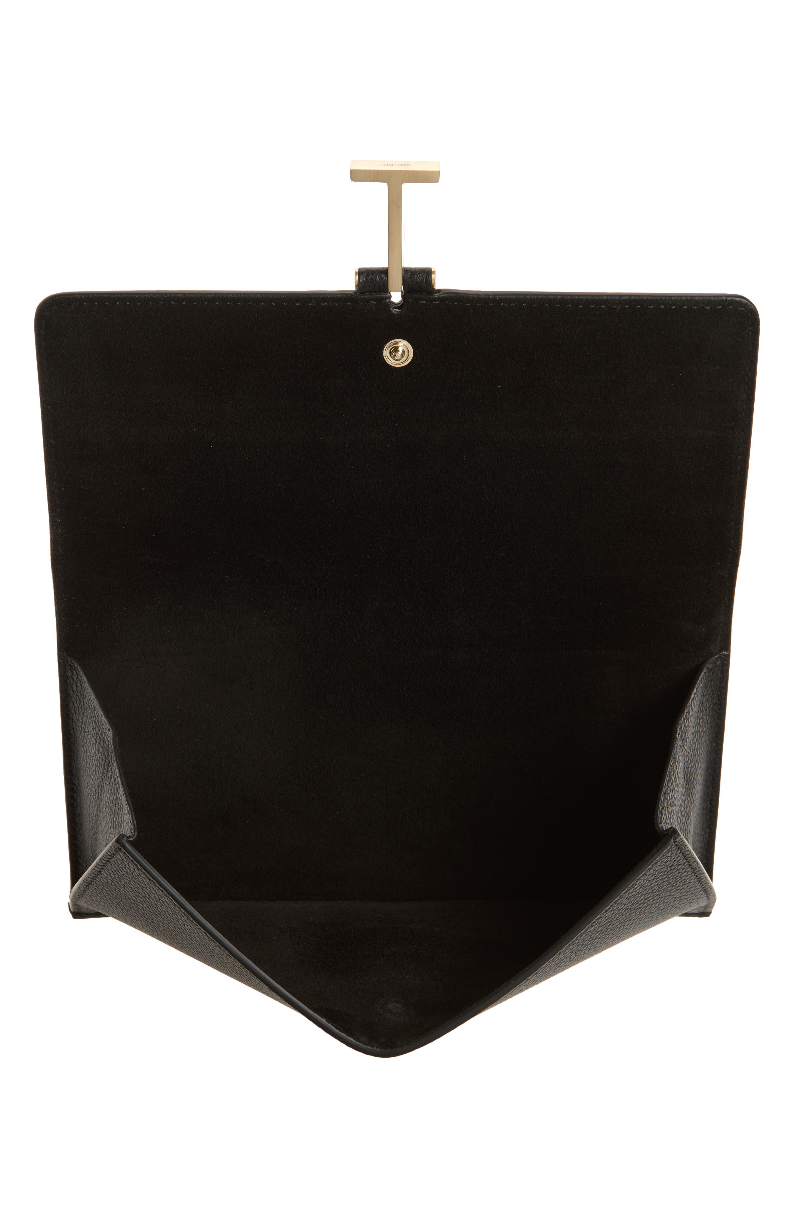 Mini Kara Grain Leather Shoulder Bag, Alternate, color, BLACK