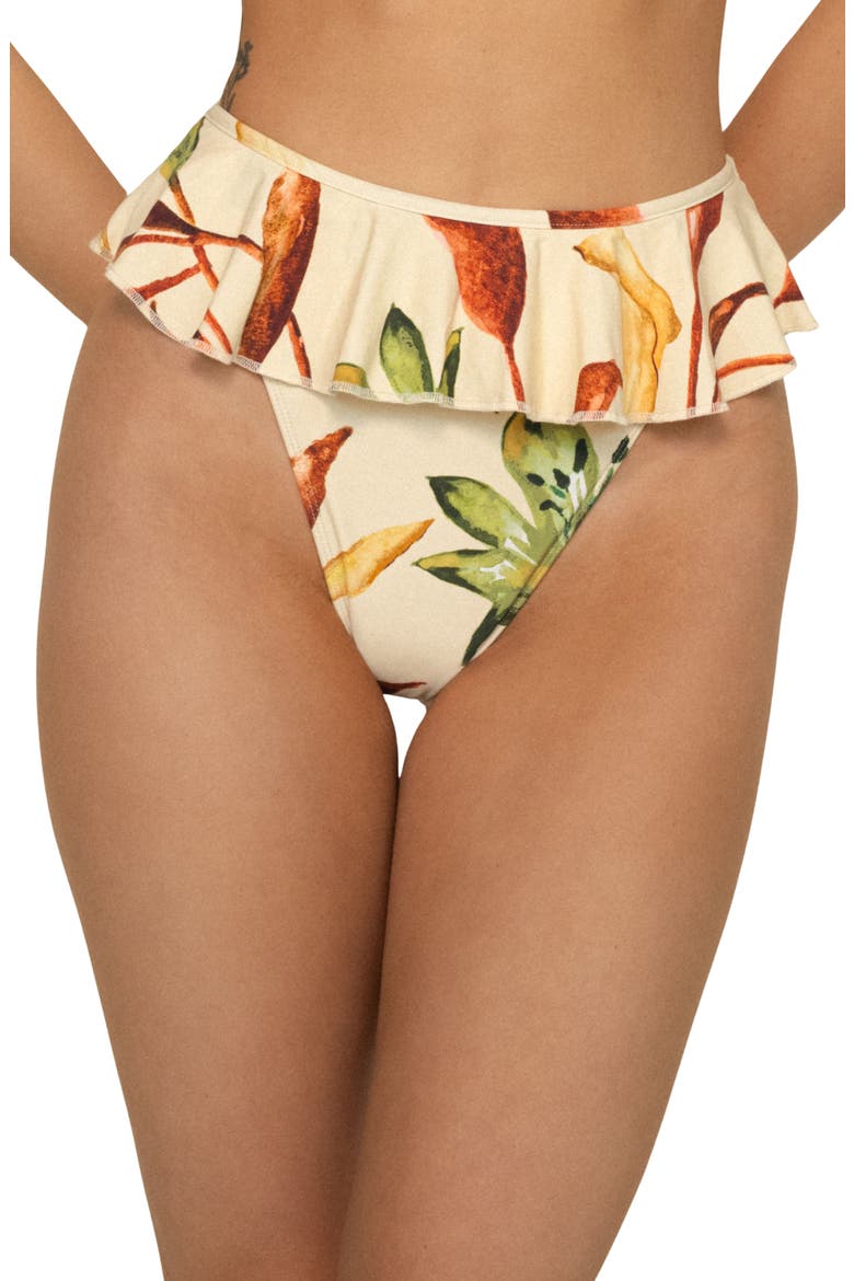 Rooted Floral Ruffle Bikini Bottoms, Main, color, ROOTED FLORAL