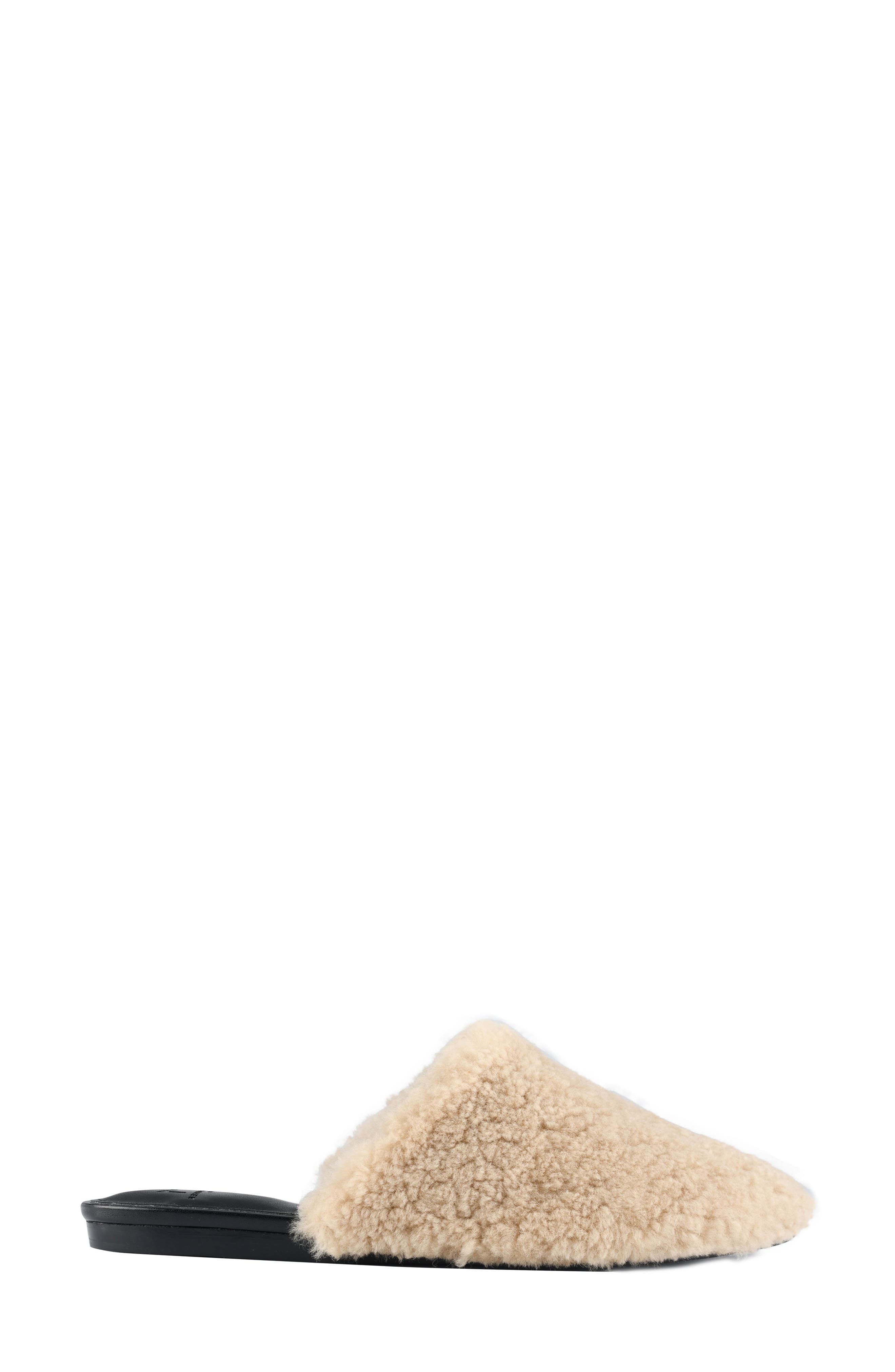 Sabrinna Genuine Shearling Mule, Alternate, color, CAMEL FABRIC