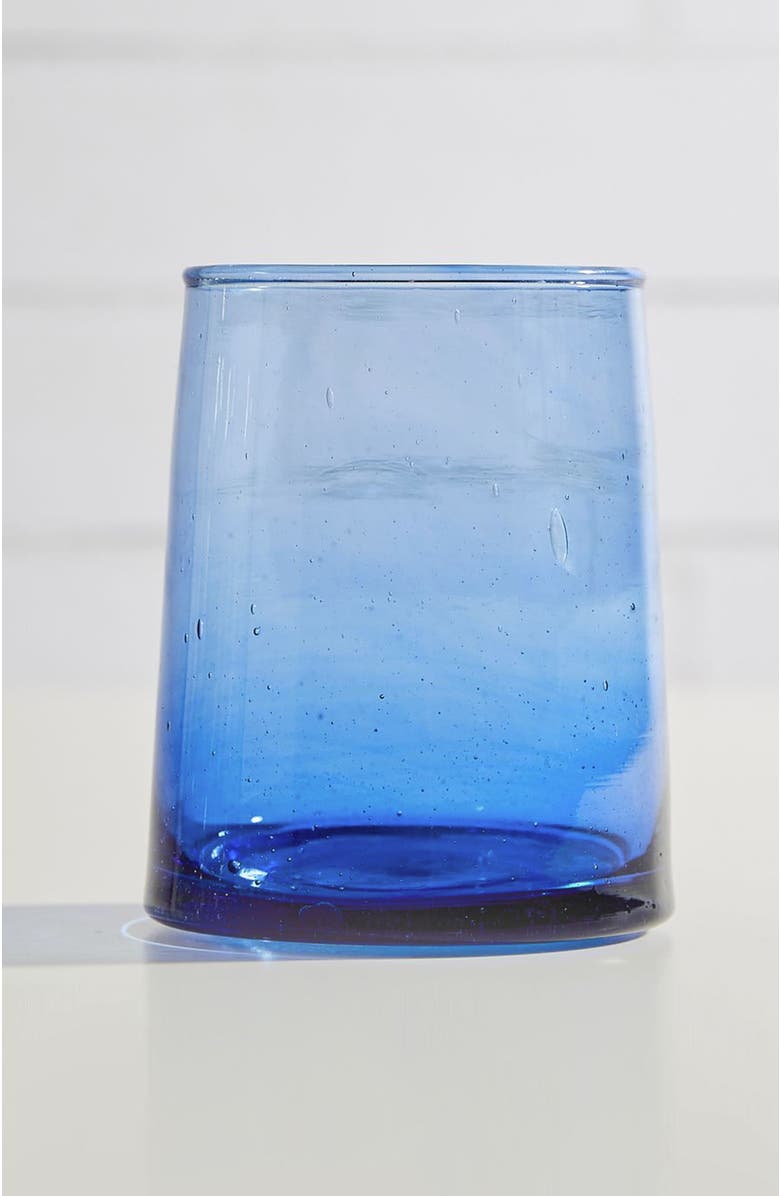 Verve Culture Moroccan Cone Glass Small, Alternate, color, Blue