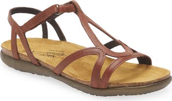 Naot Shoes For Women Naot Women's Cecile Latte Brown Leather/Sand