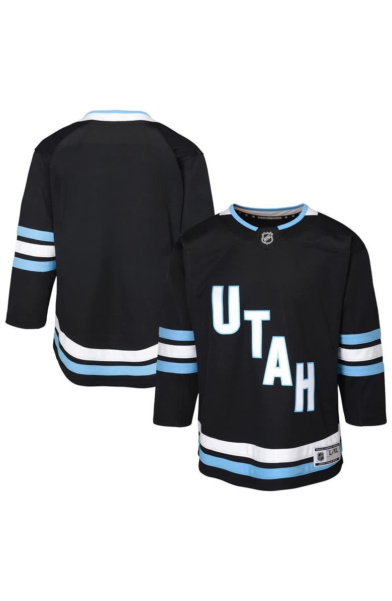 Outerstuff Youth Black Utah Hockey Club Home Premier Jersey, Main, color, Black