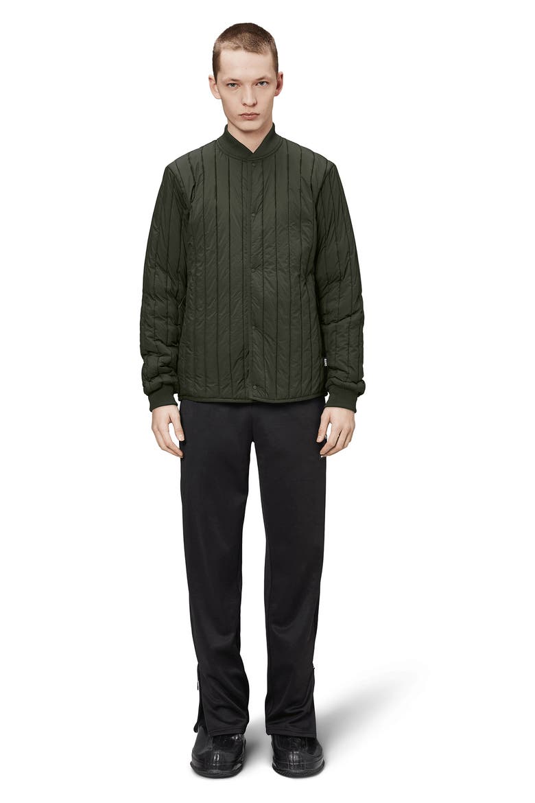 Banja Water Repellent Bomber Liner Jacket, Main, color, GREEN