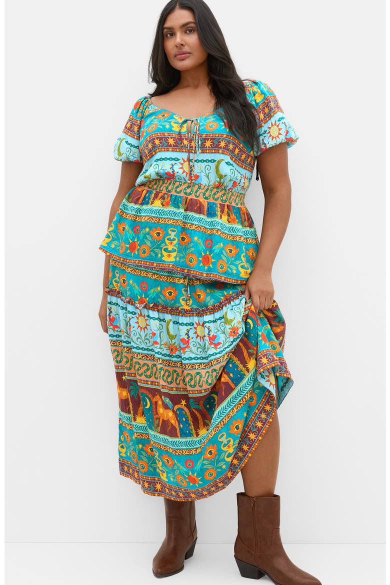 Amaria Print Top, Alternate, color, PARADISO