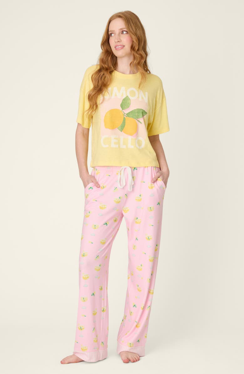 PJ Salvage La Dolce Spritz Pajamas Pants, Alternate, color, Pastel Pink