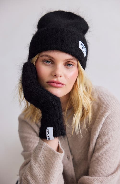 Arctic Fox & Co. Arctic Fox & Co The Mohair & Merino Wool Blend Mittens In Black