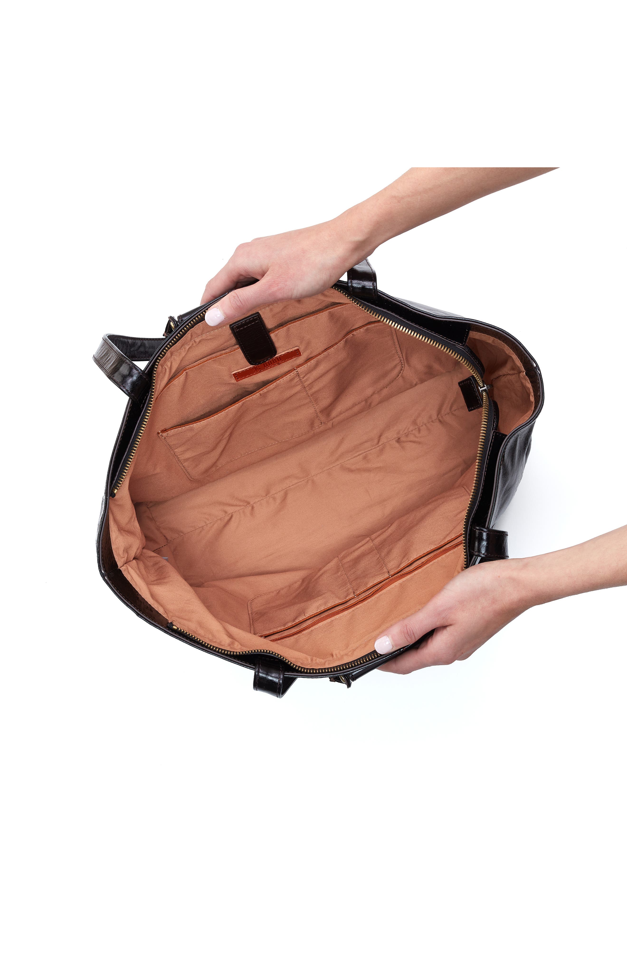 HOBO Sheila East/West Leather Tote, Alternate, color, Black