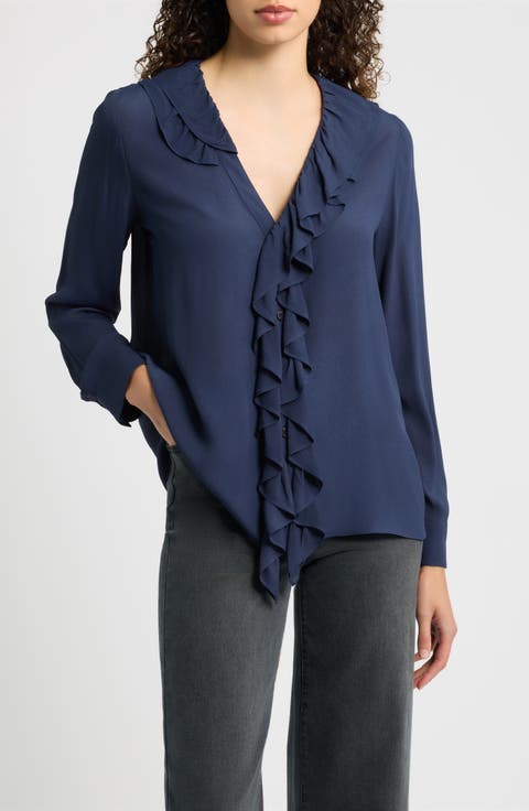Dancing Ruffle V-Neck Top