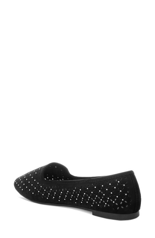 London Rag Gordon Perforated Ballerinas In Black
