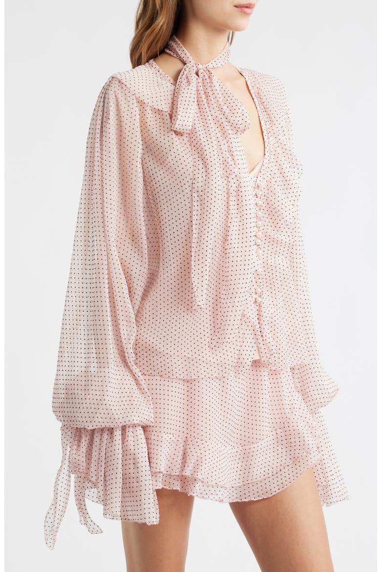 Linette Dot Print Woven Shirt, Alternate, color, PINK