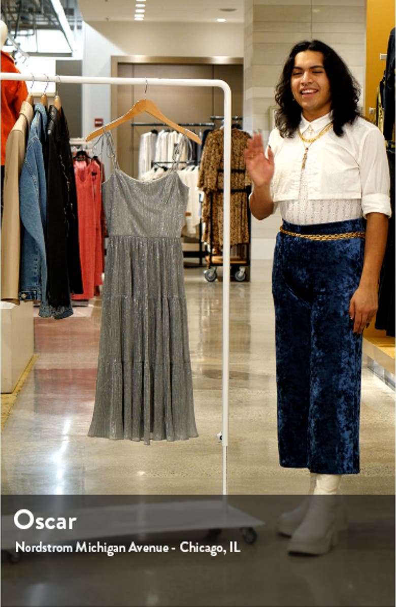 Dream Metallic Tiered Midi Dress, sales video thumbnail