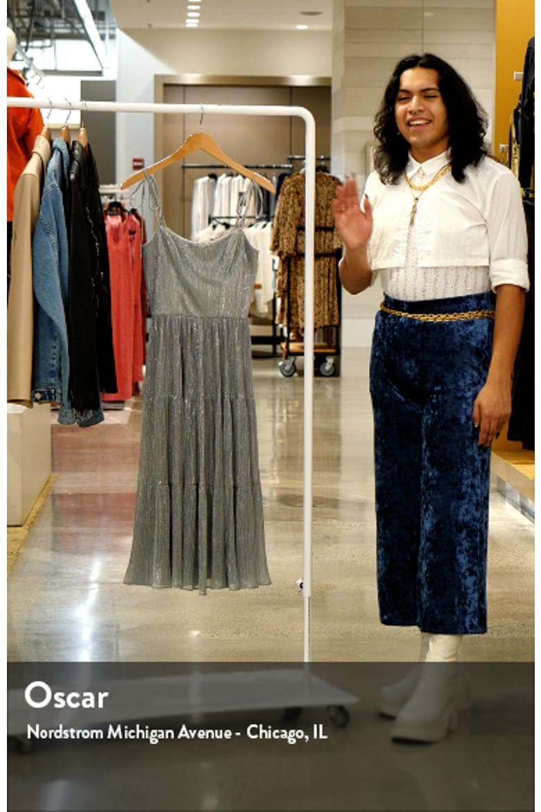 Dream Metallic Tiered Midi Dress video
