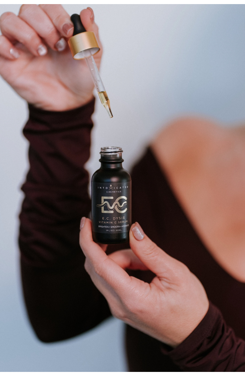 Intoxicated Cosmetics E.C.Dysis Vitamin C Serum | 1fl.oz/30ml | 15% L-Ascorbic Acid | Ferulic Acid| Brightening, Smoothing, Hydrating, Alternate, color, NO COLOR