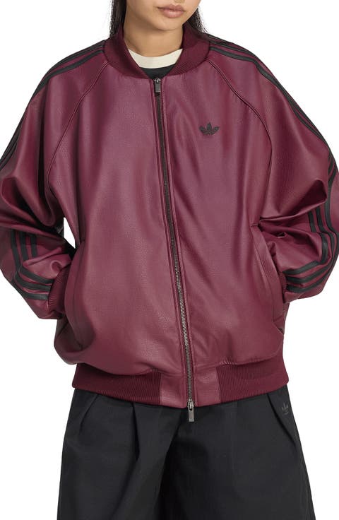 SST Faux Leather Track Jacket
