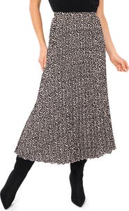 Halogen® Floral Dot Pleated Skirt