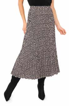 Halogen® Floral Dot Pleated Skirt