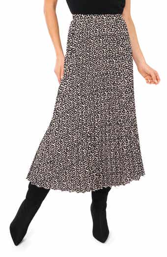 Floral Dot Pleated Skirt