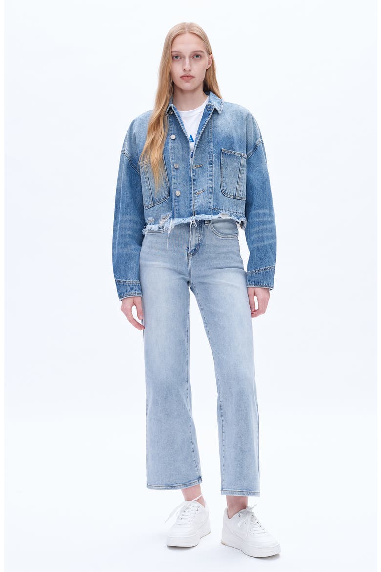 High Waist Wide Leg Jeans, Alternate, color, BLUESKY
