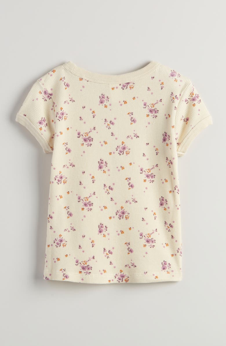 Treasure & Bond Kids' Waffle Thermal T-Shirt, Alternate, color, Beige Angora Kacy Floral