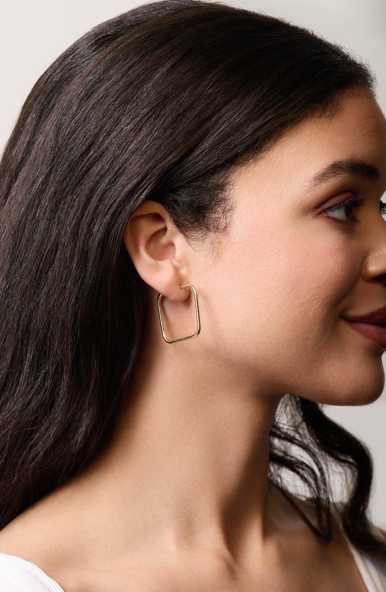 Bony Levy 14K Gold Square Hoop Earrings, Alternate, color, 14K Yellow Gold