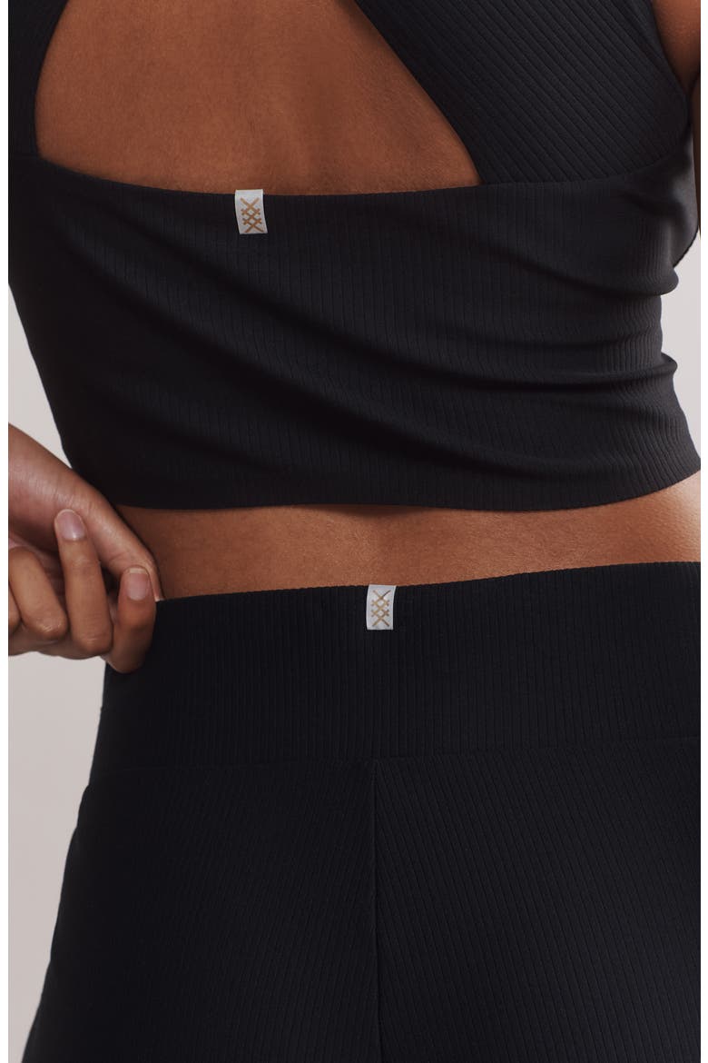 Ripple Wide Leg Sweatpants, Alternate, color, BLACK