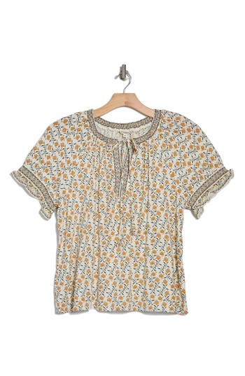 Max Studio Split Neck Top