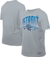 New Era Men's New Era Silver Detroit Lions Combine Authentic Helmet T-Shirt