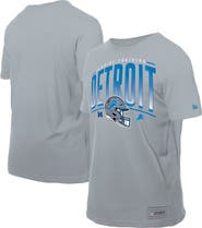 New Era Men's New Era Silver Detroit Lions Combine Authentic Helmet T-Shirt