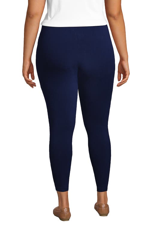Lands' End High Rise Serious Sweats Fleece Lined Pocket Leggings In Blue