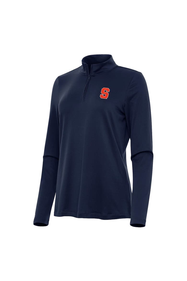 Women's Antigua Navy Syracuse Orange Reprocess Quarter-Zip Top, Alternate, color, Navy